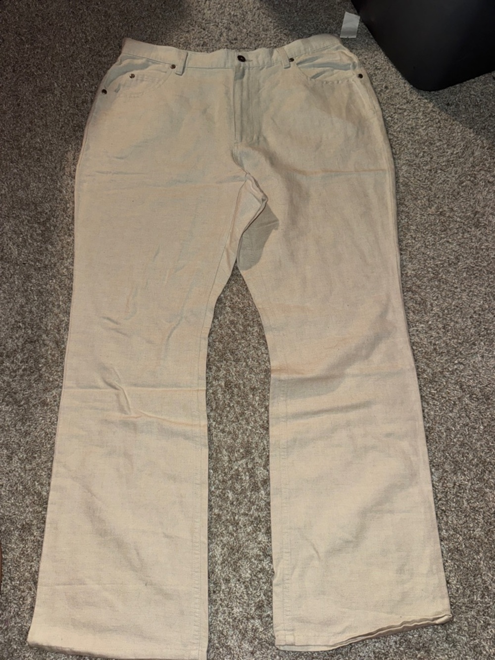 Liz Claiborne beige linen boot cut pants NWT